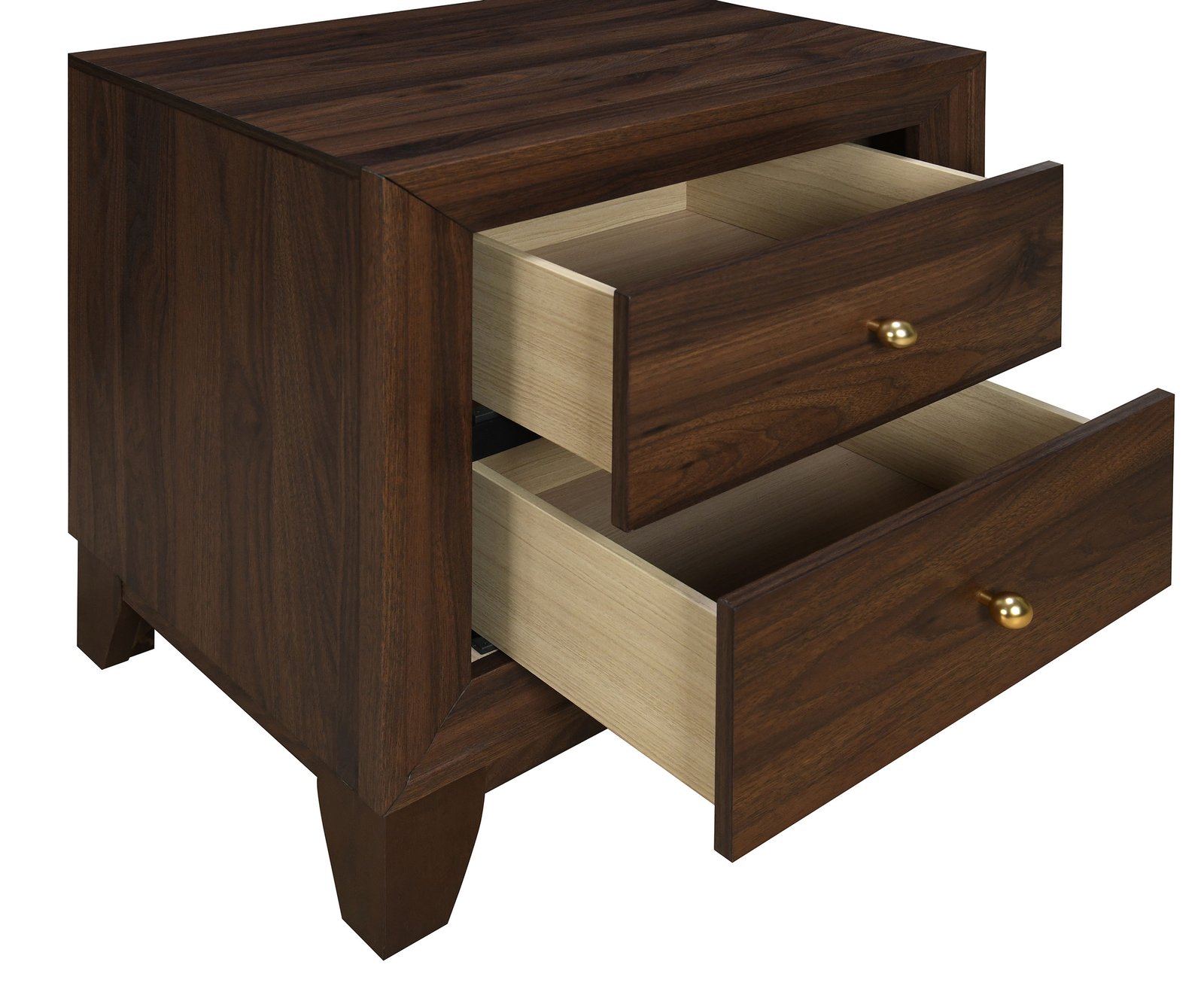 Welsley 2-drawer Nightstand Bedside Table Walnut - Image 10