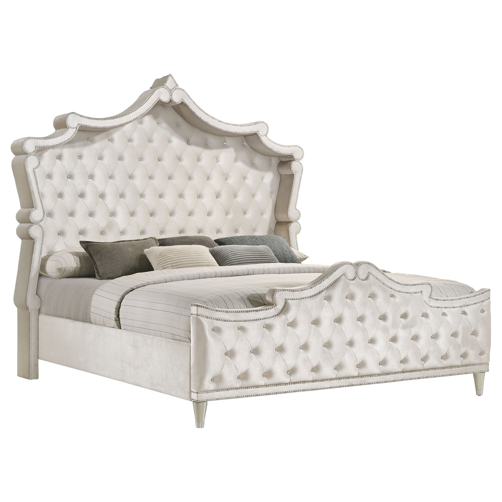 Antonella 4-piece Eastern King Bedroom Set Ivory - Image 3