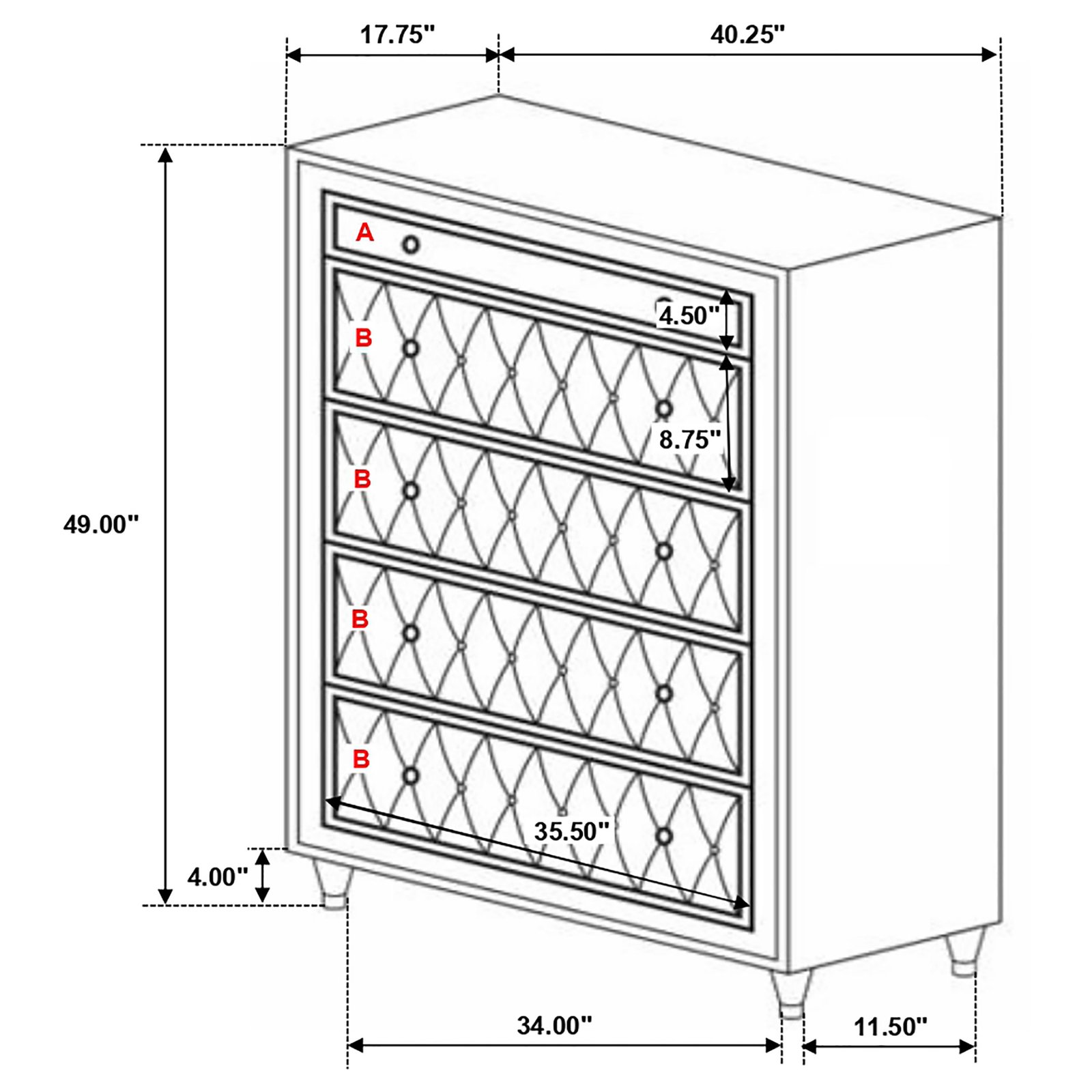 Antonella 5-piece Eastern King Bedroom Set Ivory - Image 13
