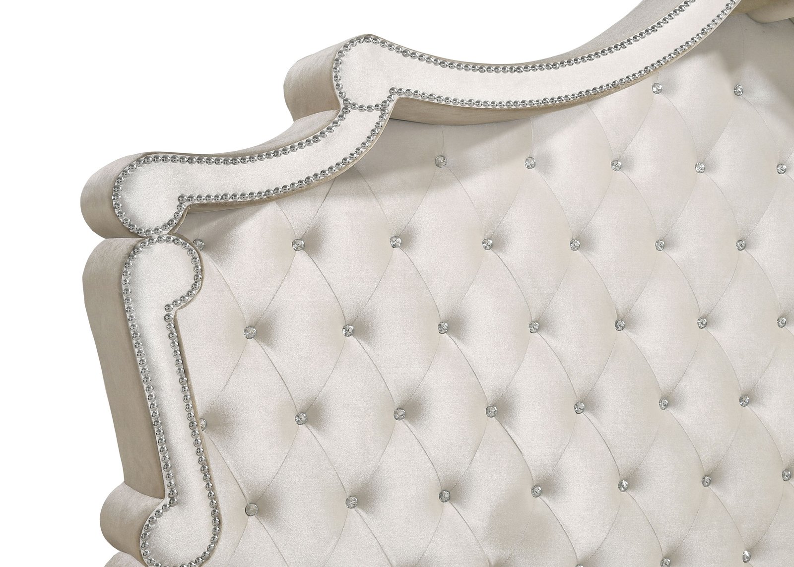 Antonella Upholstered Eastern King Panel Bed Ivory and Camel - Image 3