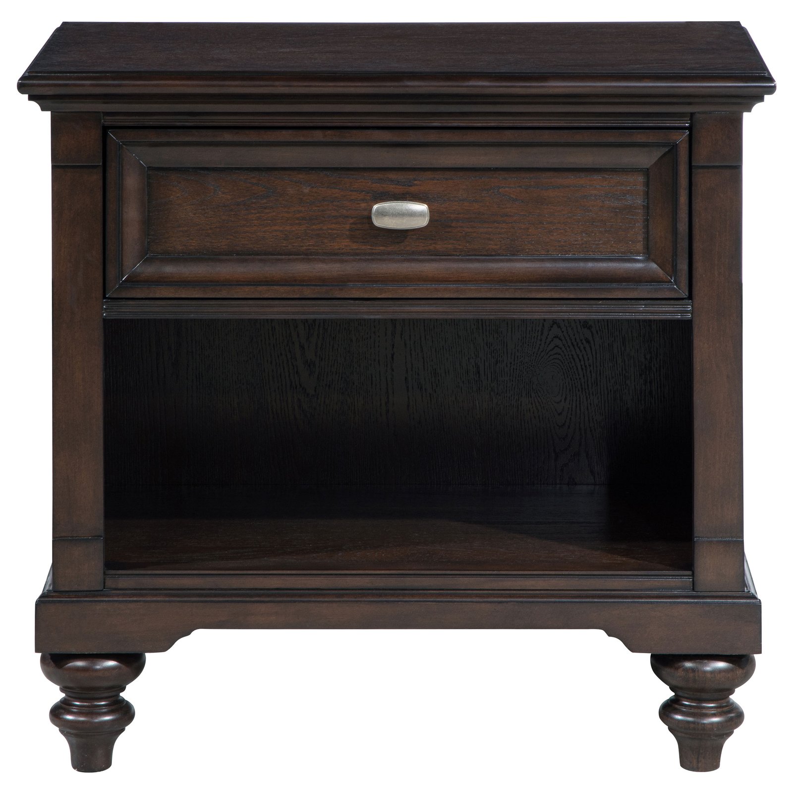 Andover 1-drawer Nightstand Bedside Table Dark Oak - Image 3