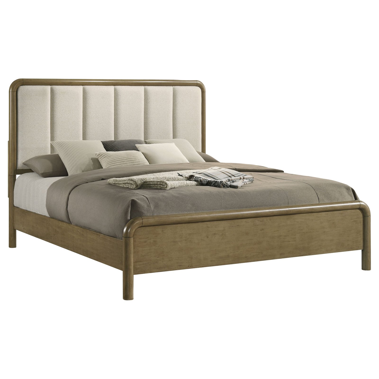 Amsbury 59-inch Upholstered California King Bed Nutmeg - Image 3