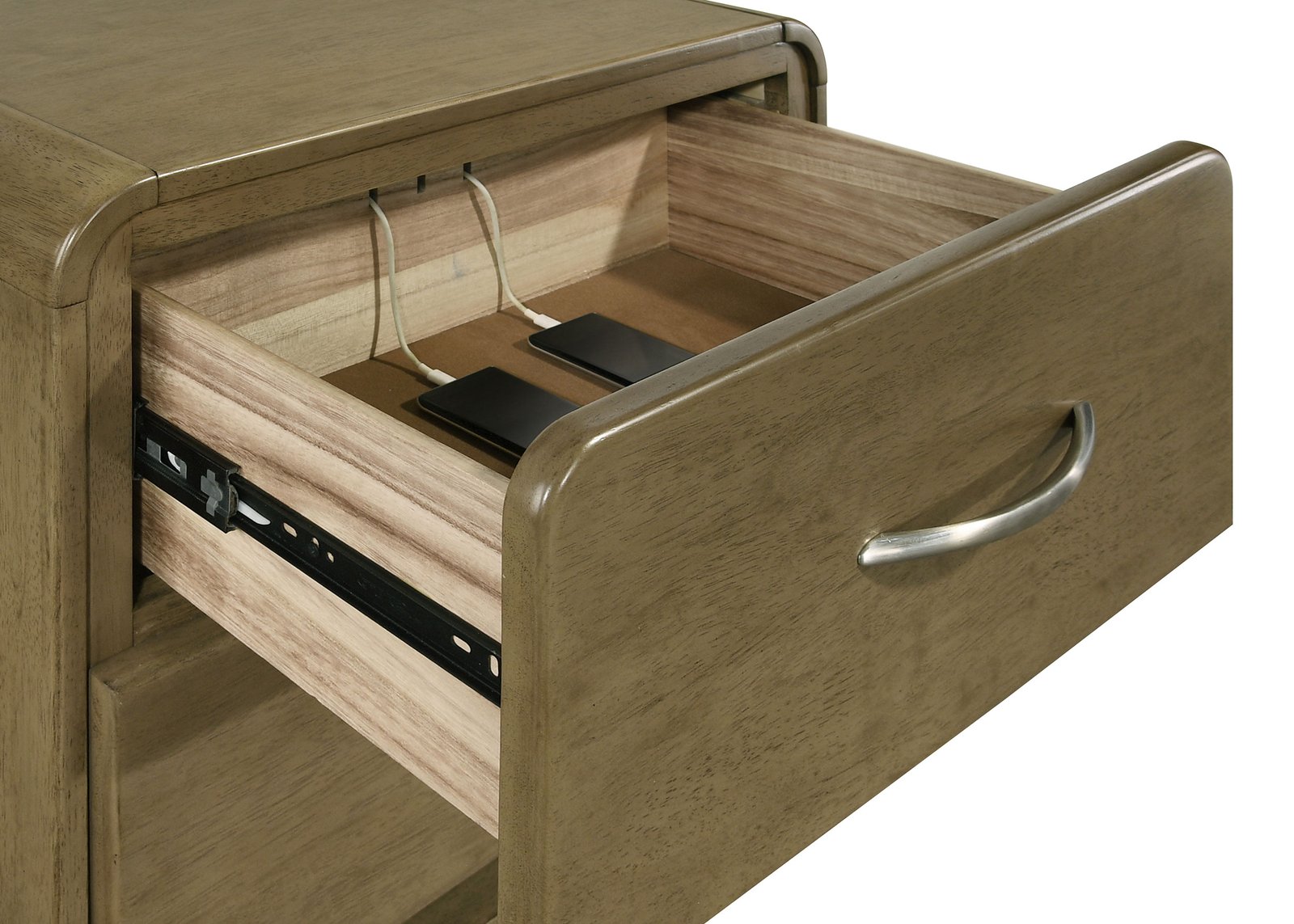 Amsbury 2-drawer Nightstand Bedside Table Nutmeg - Image 10