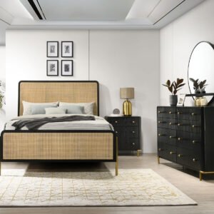 Arini 4-piece California King Bedroom Set Black and Natural