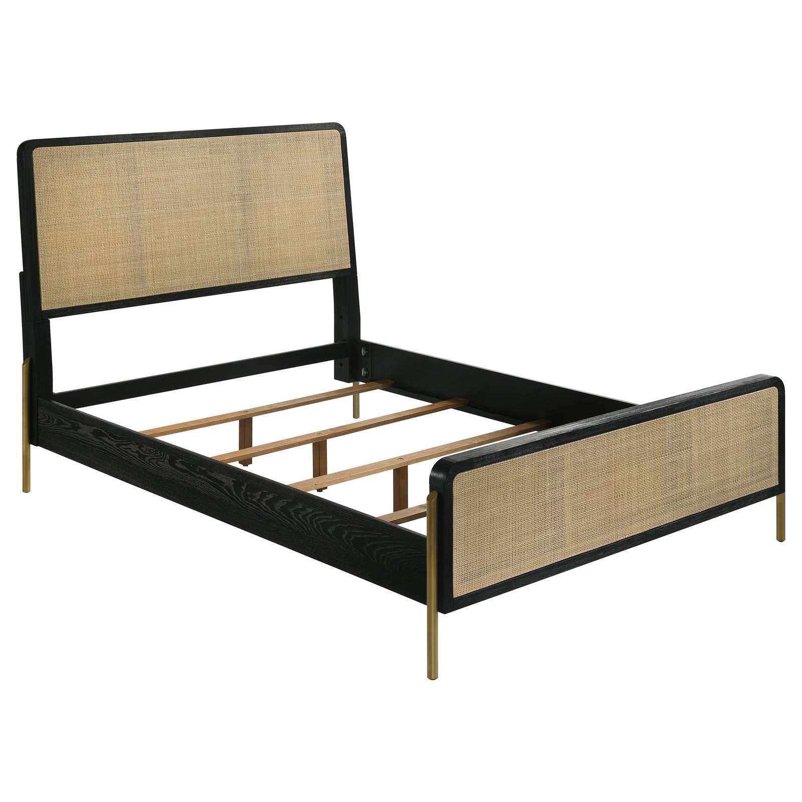 Arini 4-piece California King Bedroom Set Black and Natural - Image 3