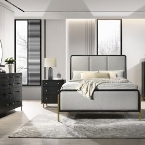 Arini 5-piece Eastern King Bedroom Set Black and Grey