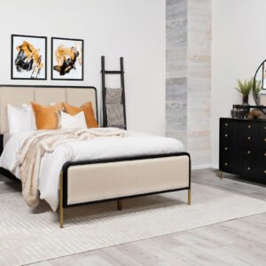 Arini 4-piece Queen Bedroom Set Cream and Black