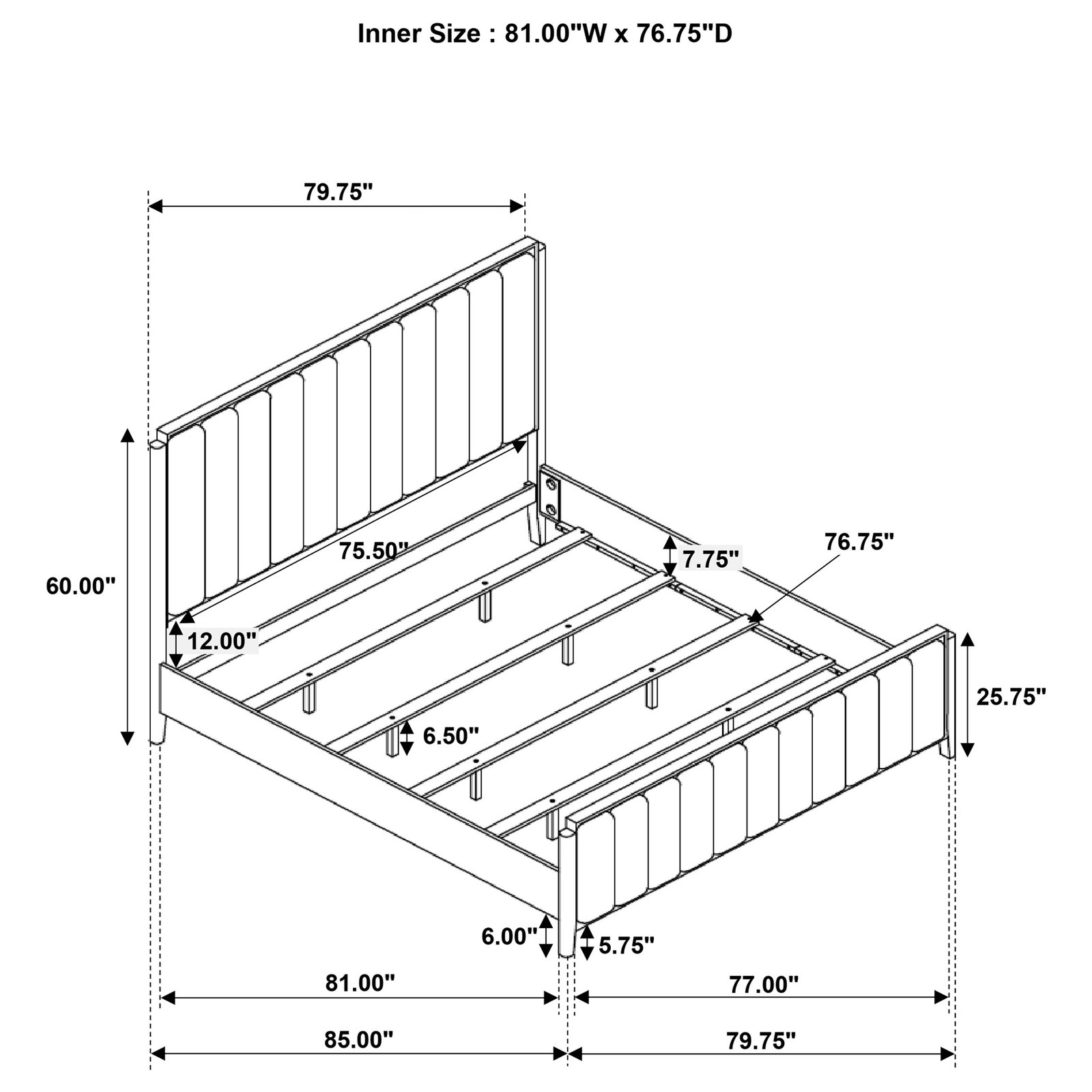 Brookmead 4-piece Upholstered Eastern King Bedroom Set Black - Image 17