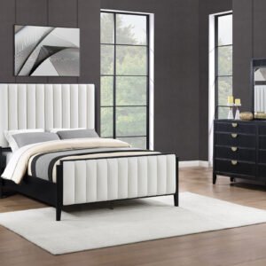 Brookmead 4-piece Upholstered Queen Bedroom Set Black