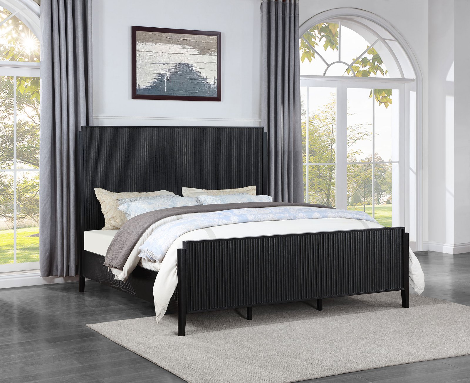 Brookmead Wood Eastern King Panel Bed Black - Image 2