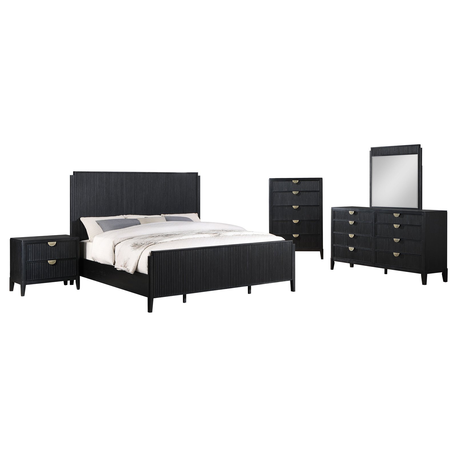 Brookmead 5-piece California King Bedroom Set Black - Image 2