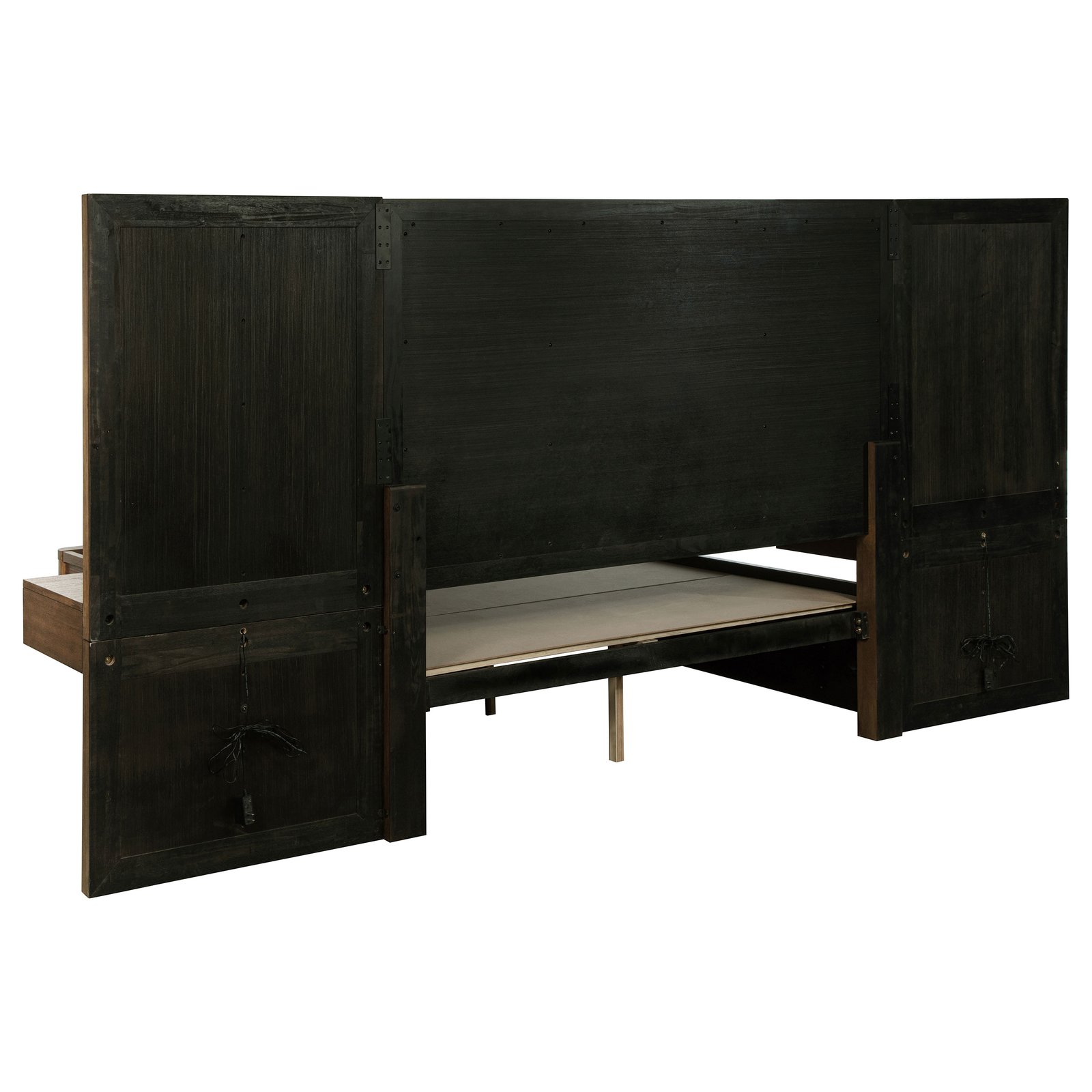 Terrace Eastern King Wall Panel Storage Bed Ash Brown - Image 4