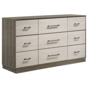 Fenwick 9-drawer Dresser Grey Oak
