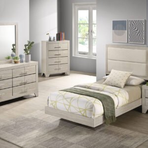 Trenton 5-piece Twin Bedroom Set Rustic Cream