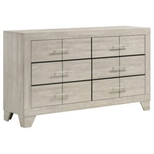 Trenton 6-drawer Bedroom Dresser Rustic Cream