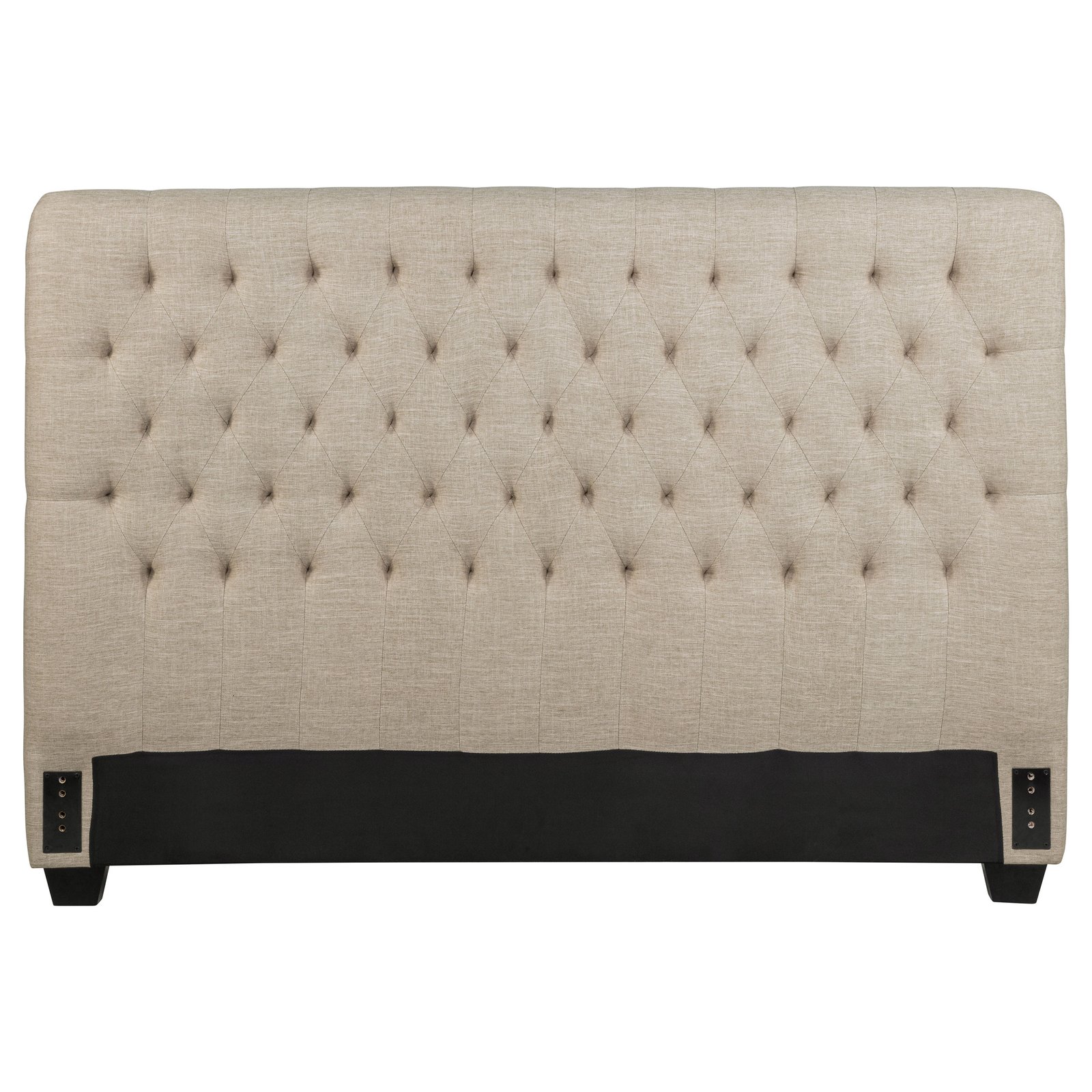 Chloe Upholstered California King Panel Headboard Oatmeal - Image 2