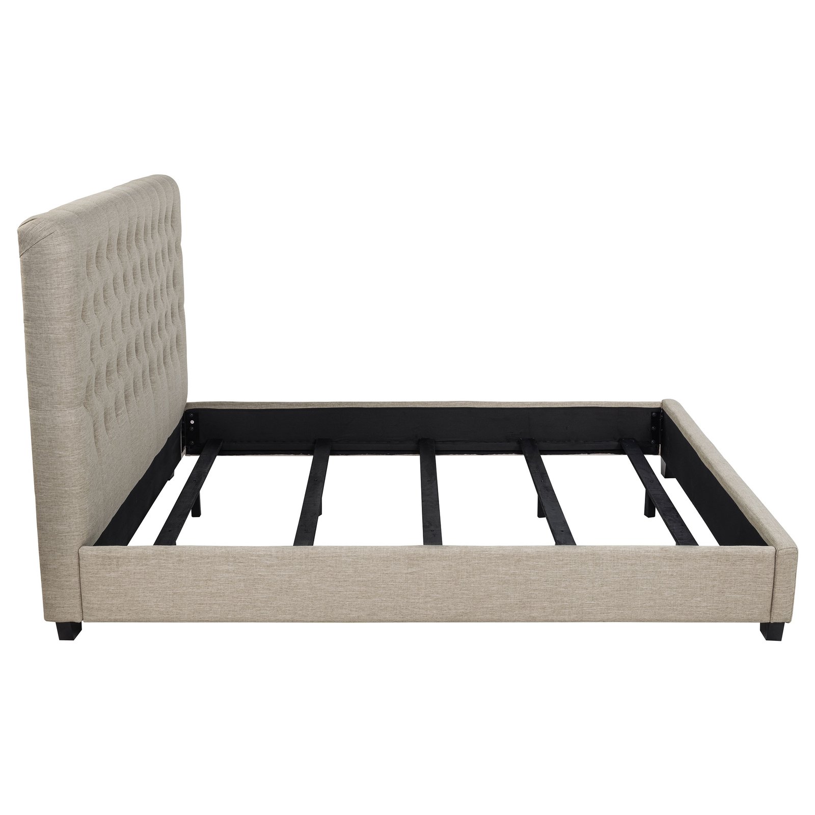 Chloe Upholstered California King Panel Bed Oatmeal - Image 6