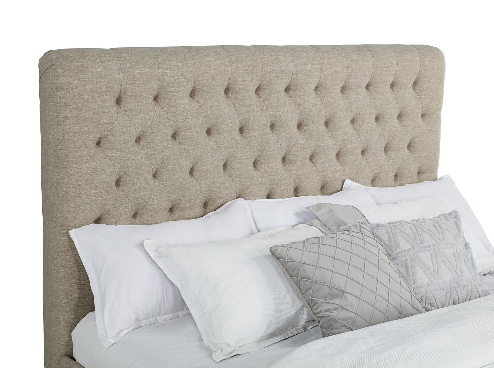 Chloe Upholstered California King Panel Bed Oatmeal - Image 7