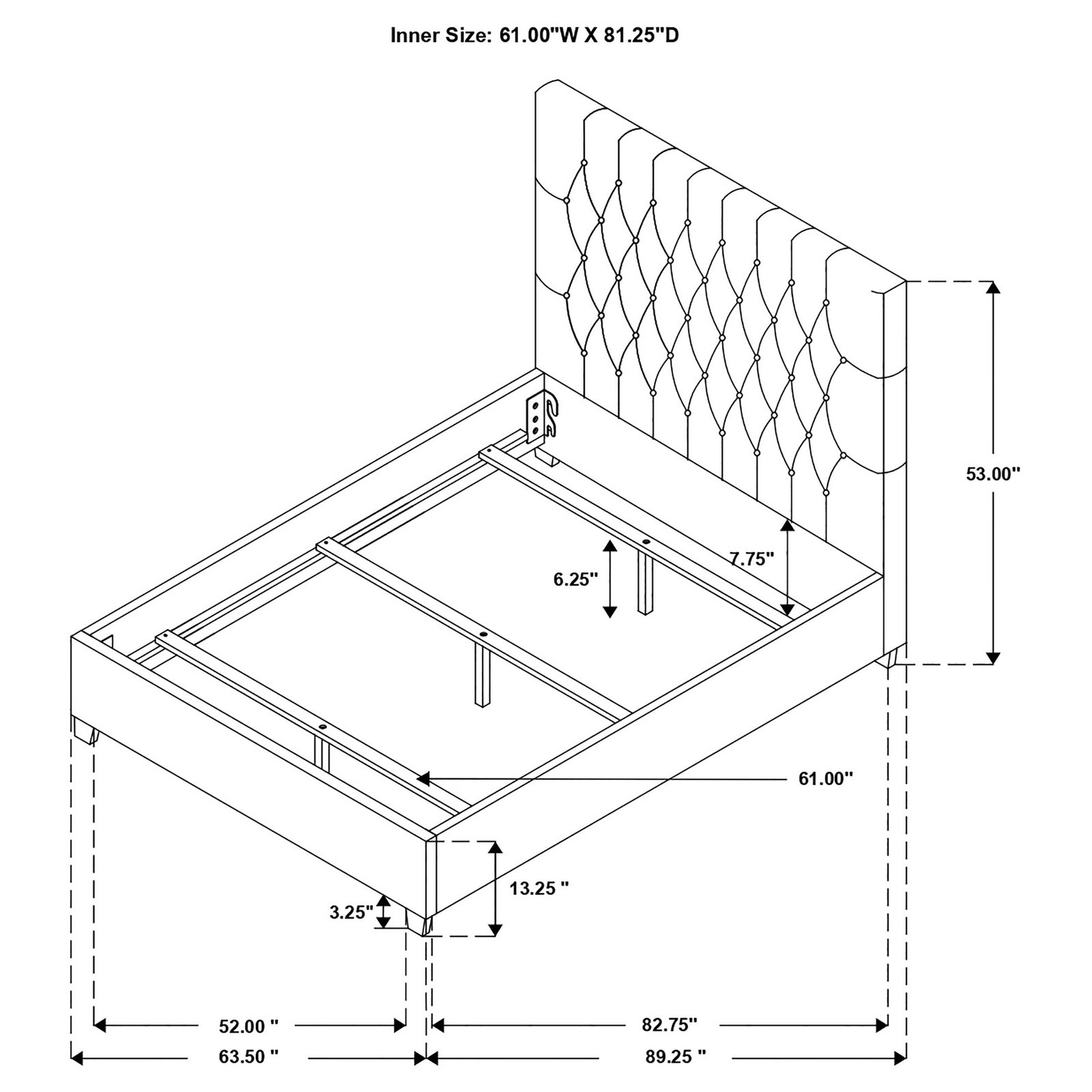 Chloe Upholstered Queen Panel Bed Oatmeal - Image 7