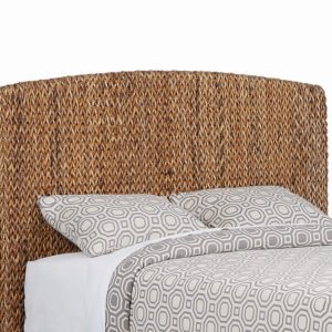 Laughton Woven Banana Leaf Queen Panel Headboard Amber