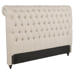 Devon 57-inch Upholstered Queen Headboard Beige