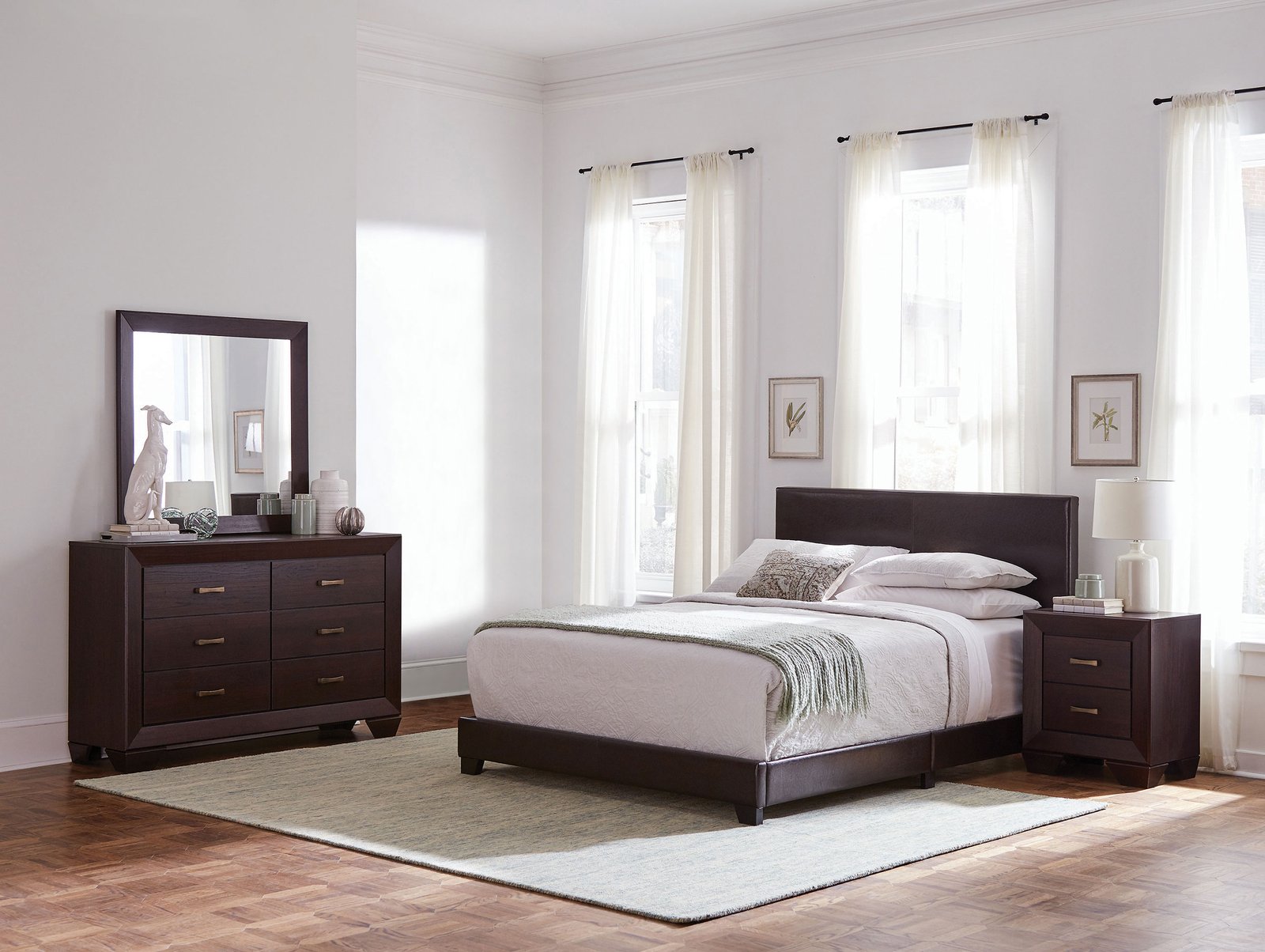 Dorian 4-piece Eastern King Bedroom Set Dark Cocoa - Image 2