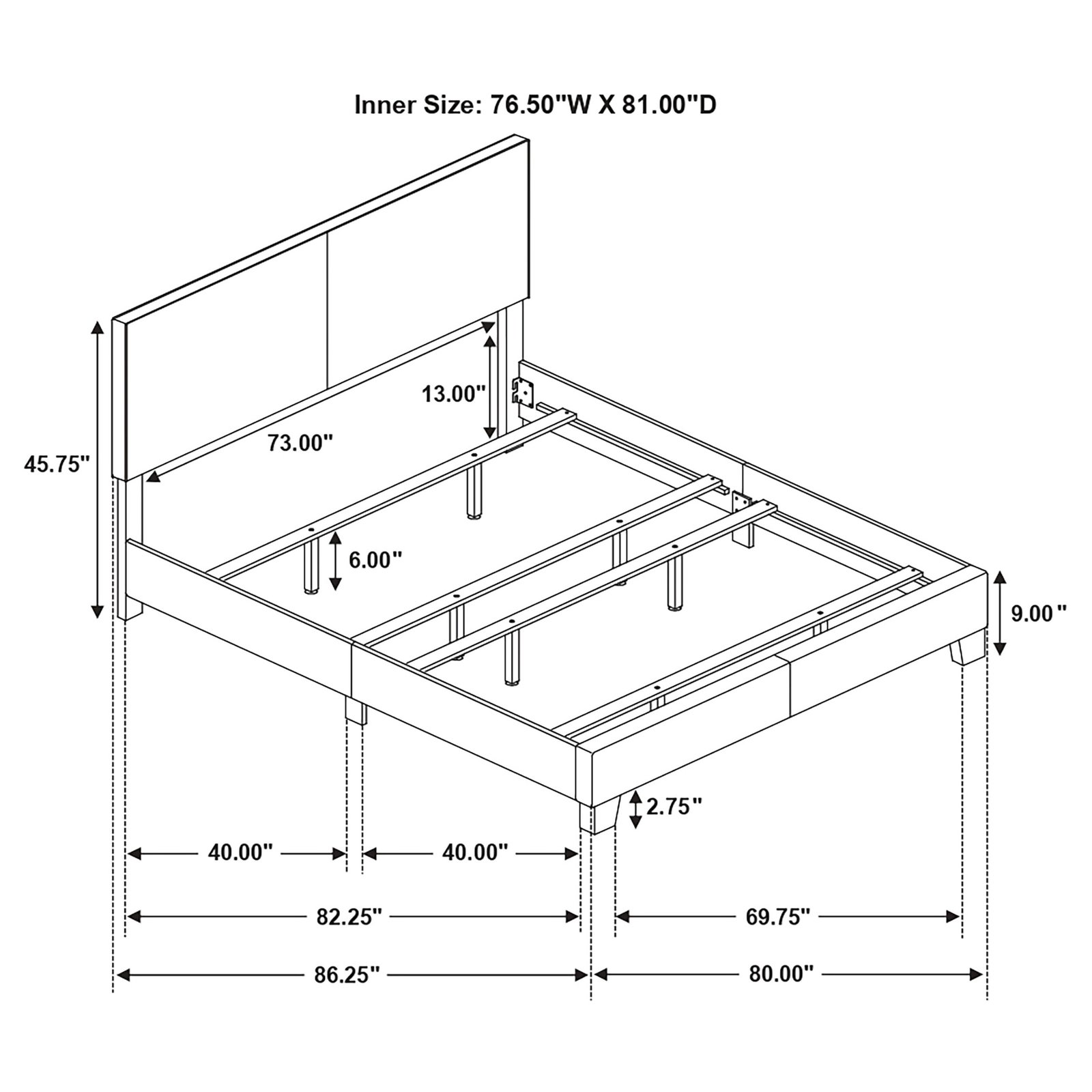 Dorian Faux Leather Upholstered Eastern King Panel Bed Brown - Image 4