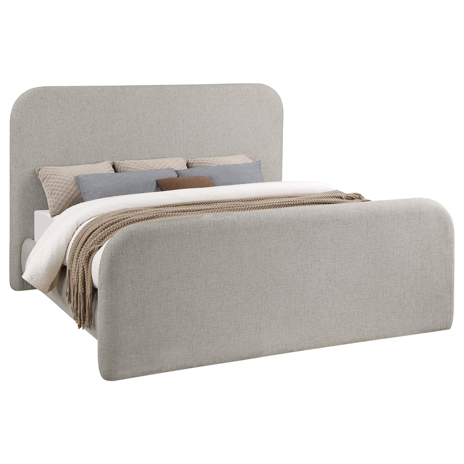 Wren Upholstered Eastern King Panel Bed Grey - Image 3