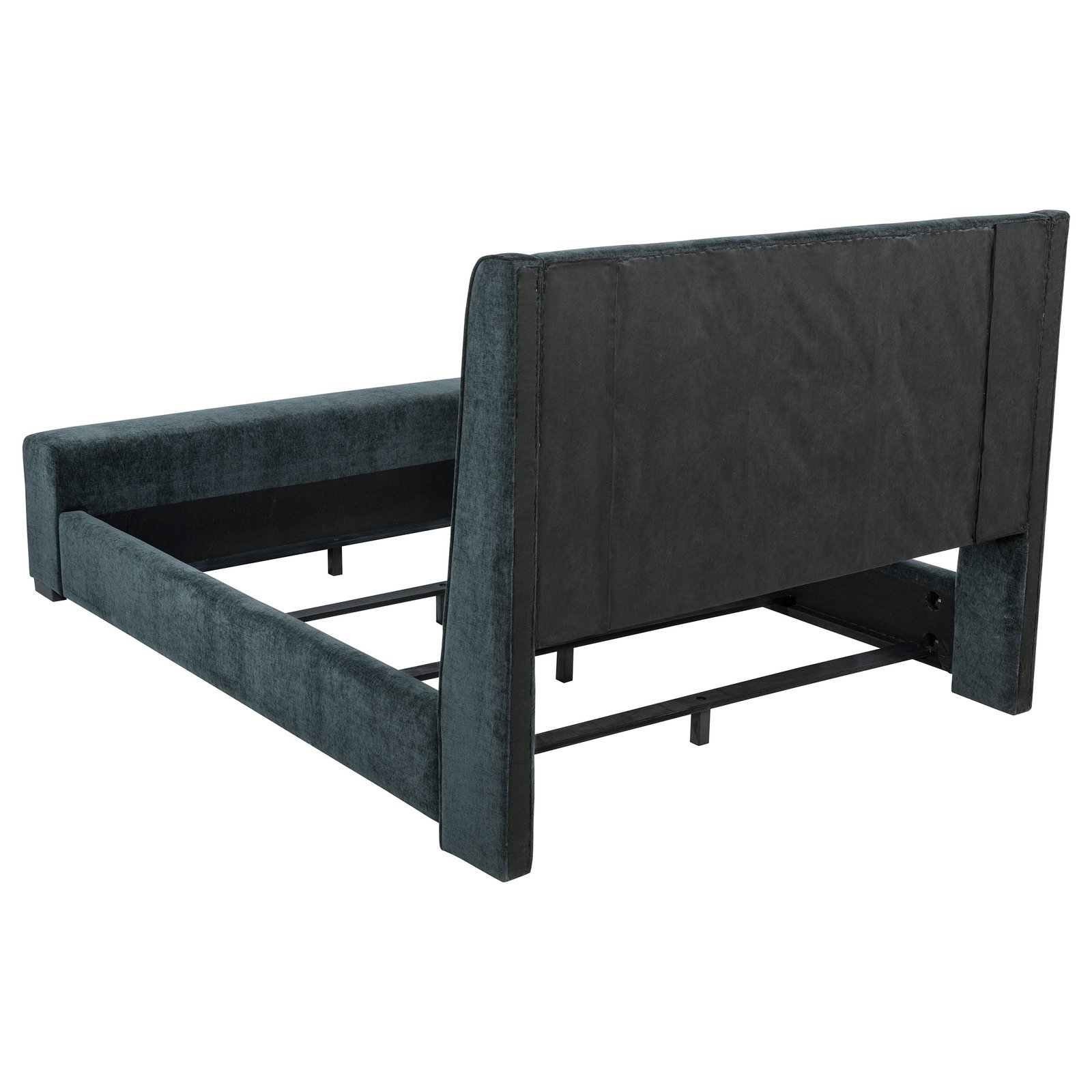 Preston Upholstered Eastern King Audio Flame Visualizer Bed Dark Blue - Image 5