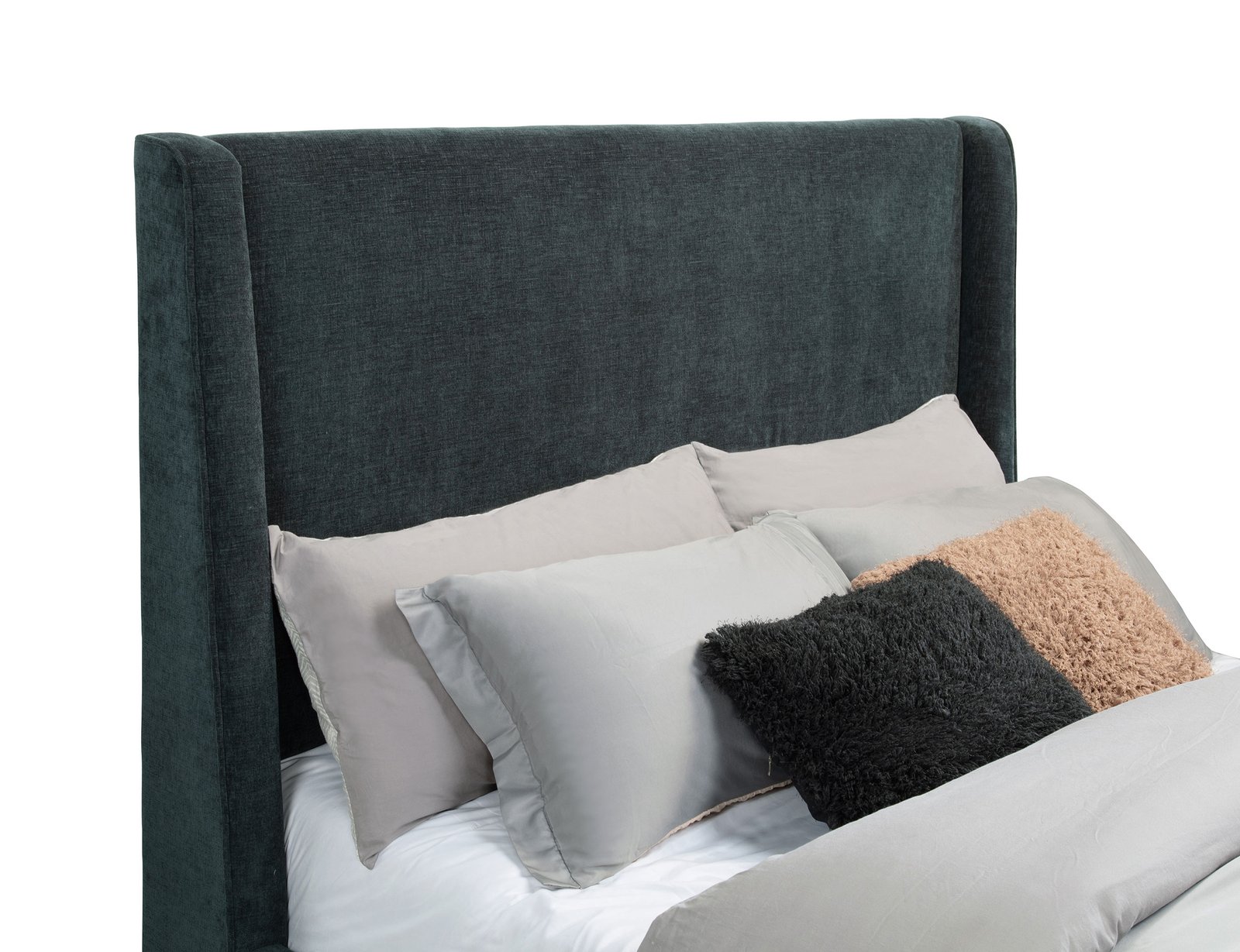 Preston Upholstered Queen Audio Flame Visualizer Bed Dark Blue - Image 7