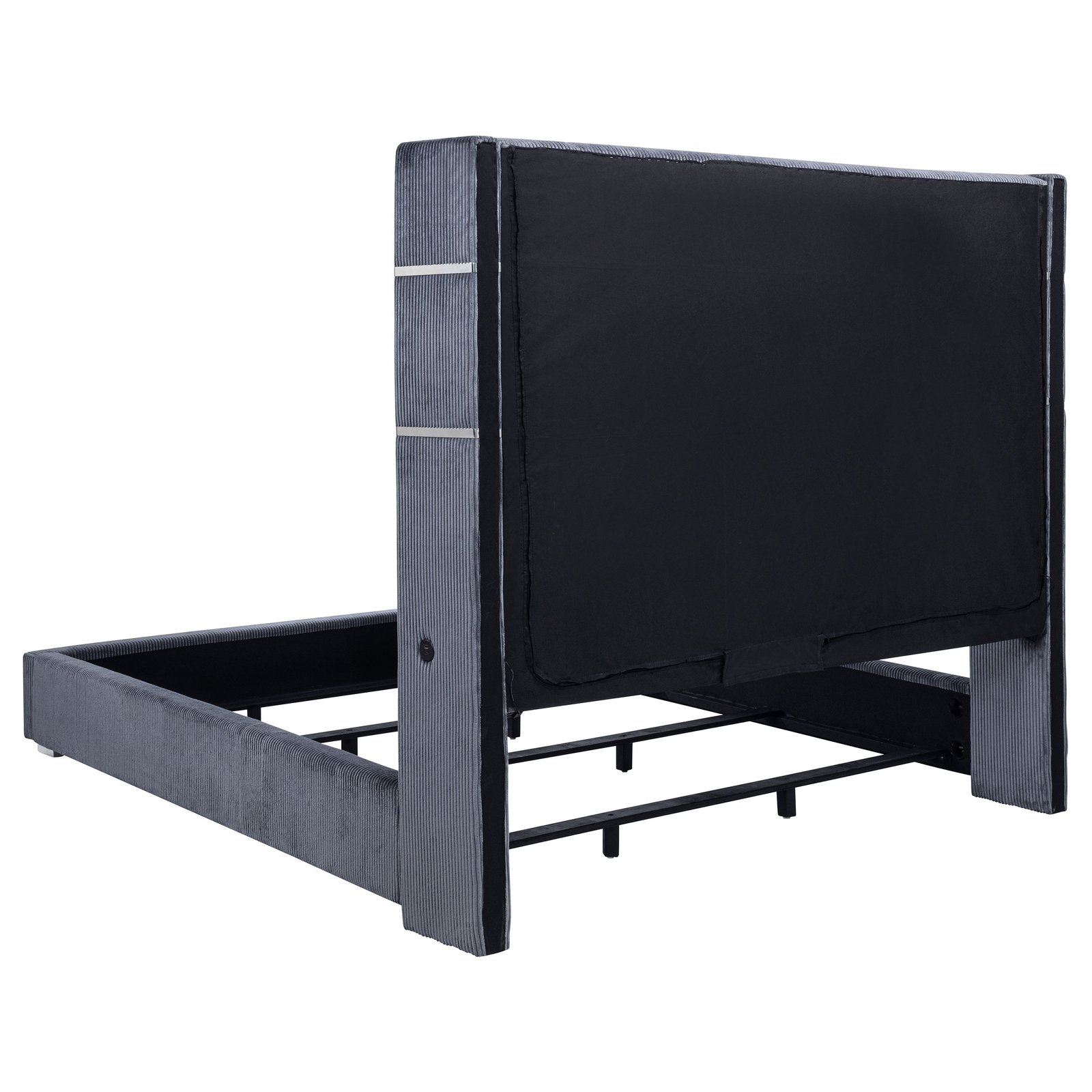 Tisdall Upholstered Cal King Flame Visualizer Bed Grey - Image 5