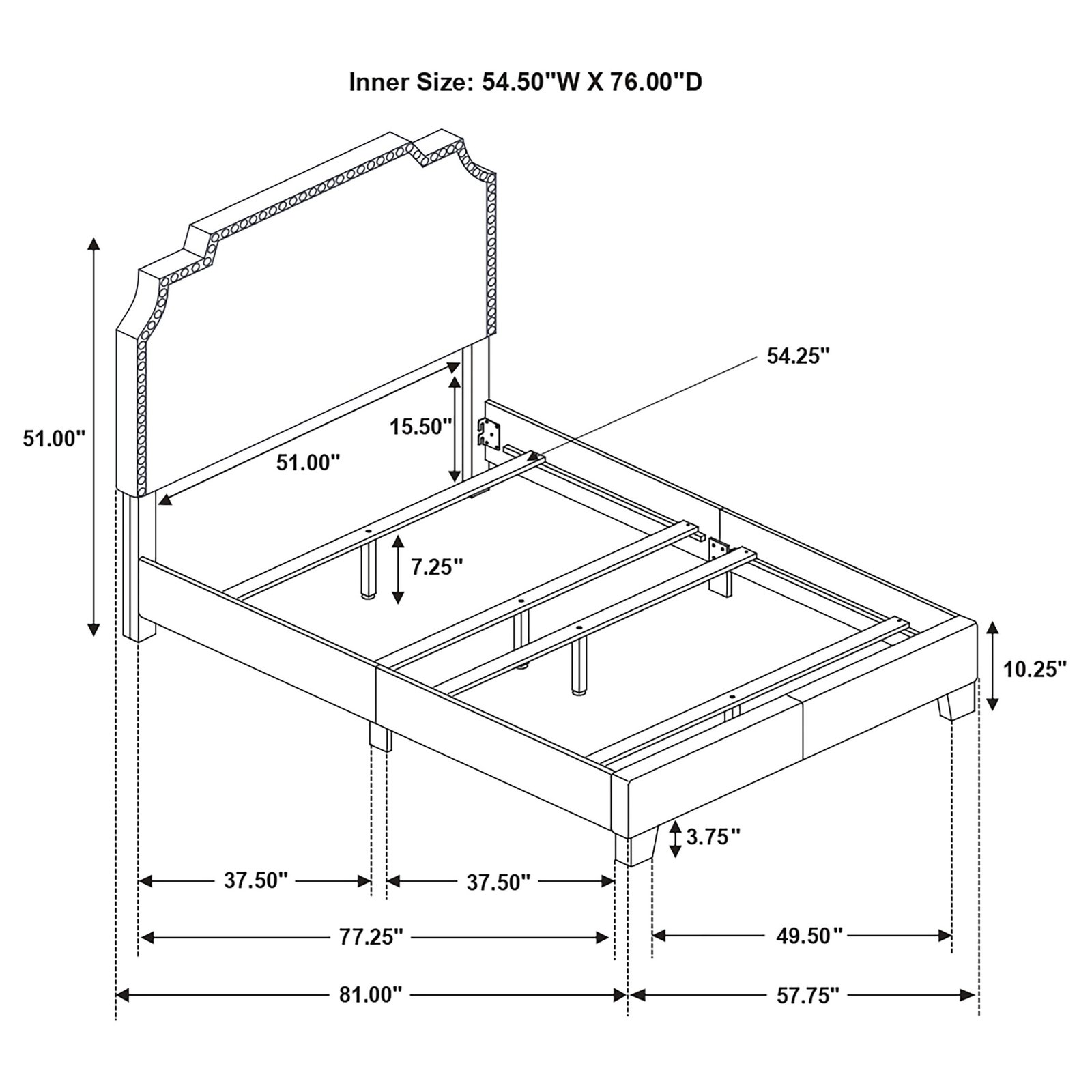 Tamarac Upholstered Full Panel Bed Beige - Image 6