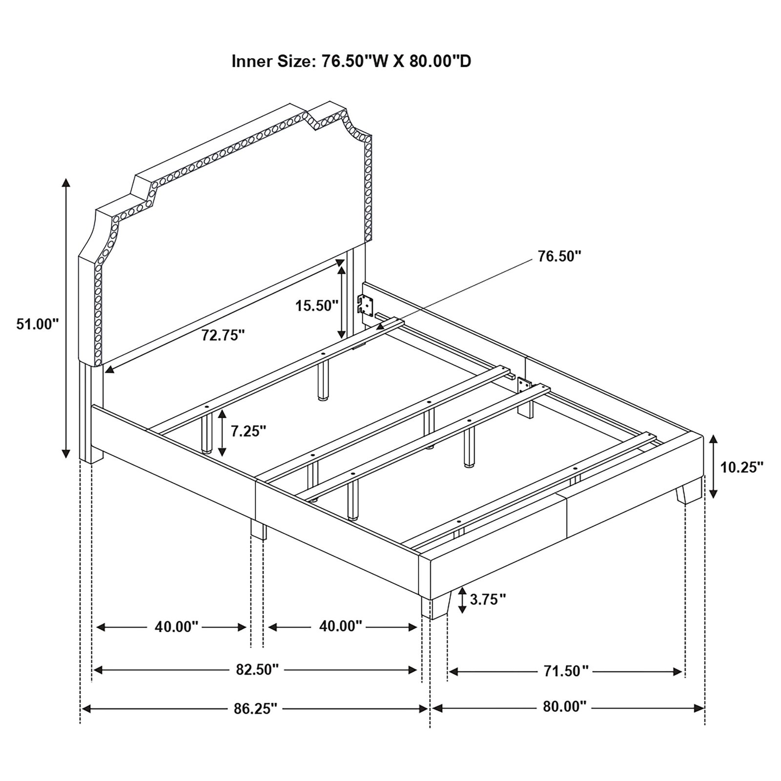 Tamarac Upholstered Eastern King Panel Bed Beige - Image 6