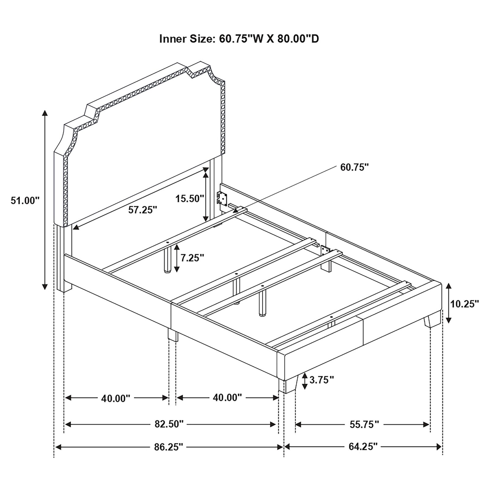 Tamarac Upholstered Queen Panel Bed Beige - Image 6
