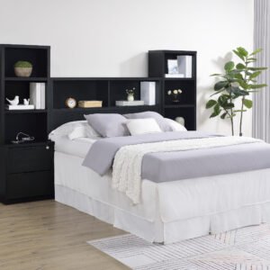Westpark 3-piece Full Bedroom Set Bookcase Headboard Black