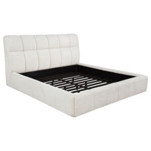 Nollet 48-inch Upholstered Eastern King Platform Bed Cream