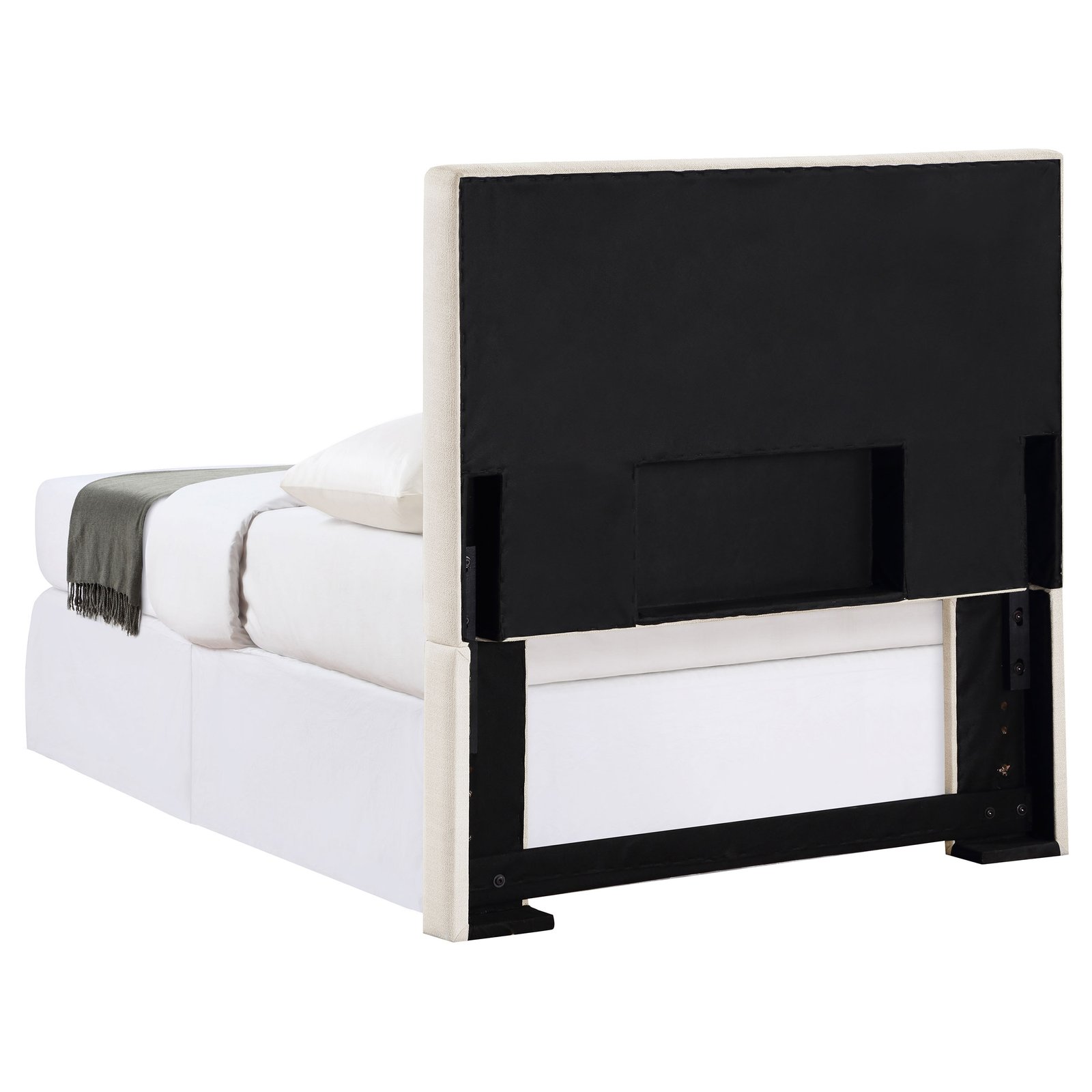 Pirro Upholstered Twin Panel Headboard Sand - Image 4