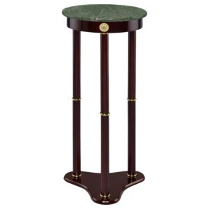 Edite Round Marble Top Plant Stand Merlot