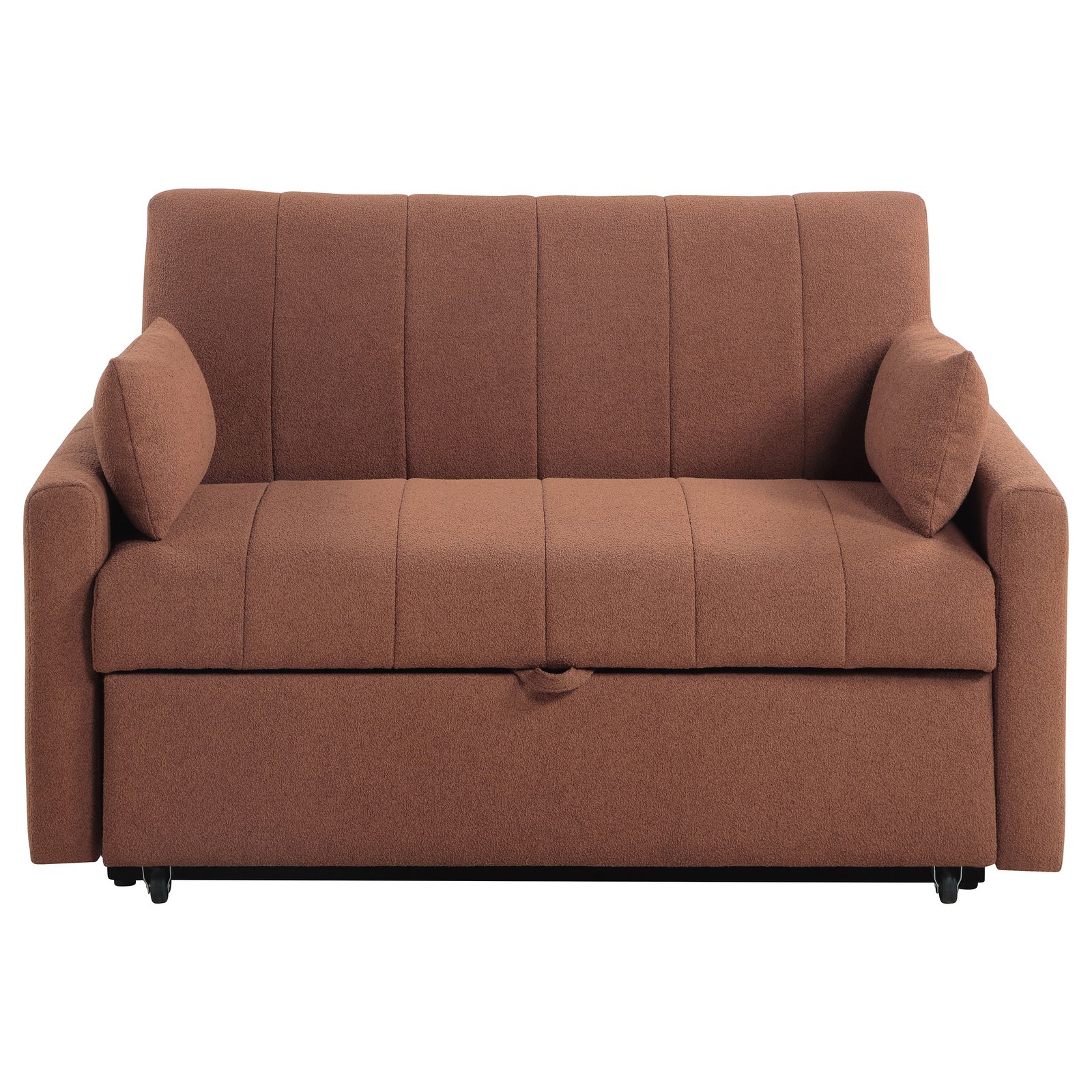 Portland Boucle Upholstered Sleeper Sofa Bed Copper - Image 7