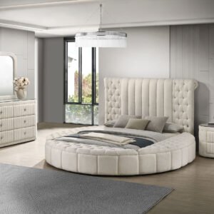 Sonya 4-piece Upholstered Queen Bedroom Set Ivory