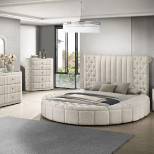 Sonya 5-piece Upholstered Queen Bedroom Set Ivory