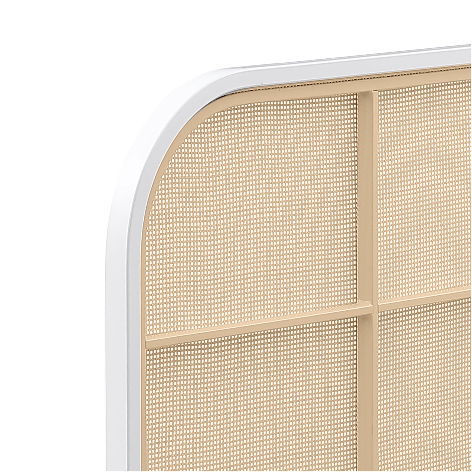 Amherst Radio Weave Rattan Metal Eastern King Bed White - Image 9