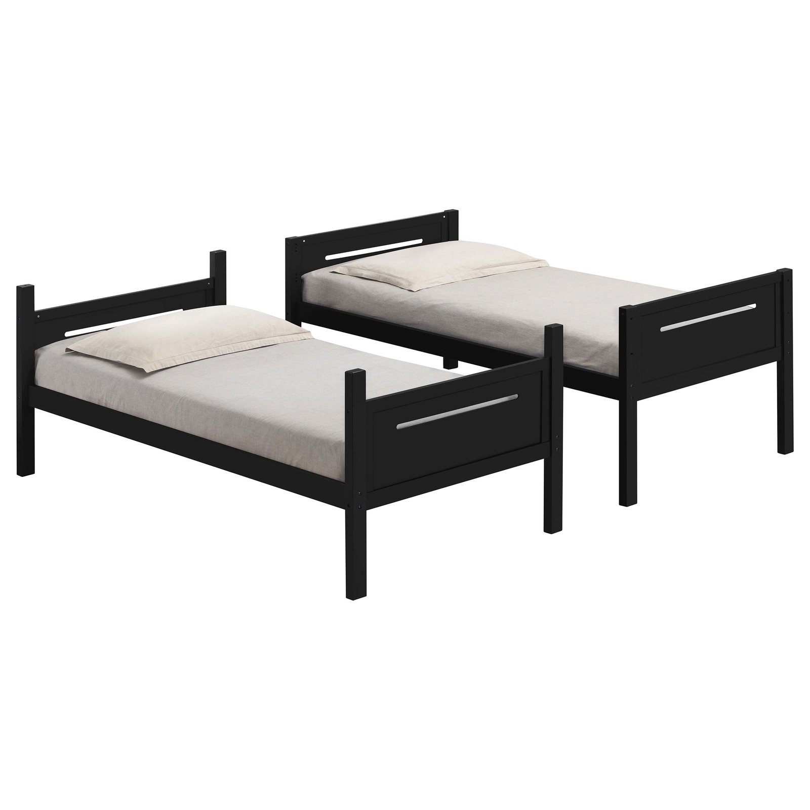 Littleton Wood Twin Over Twin Bunk Bed Black - Image 5