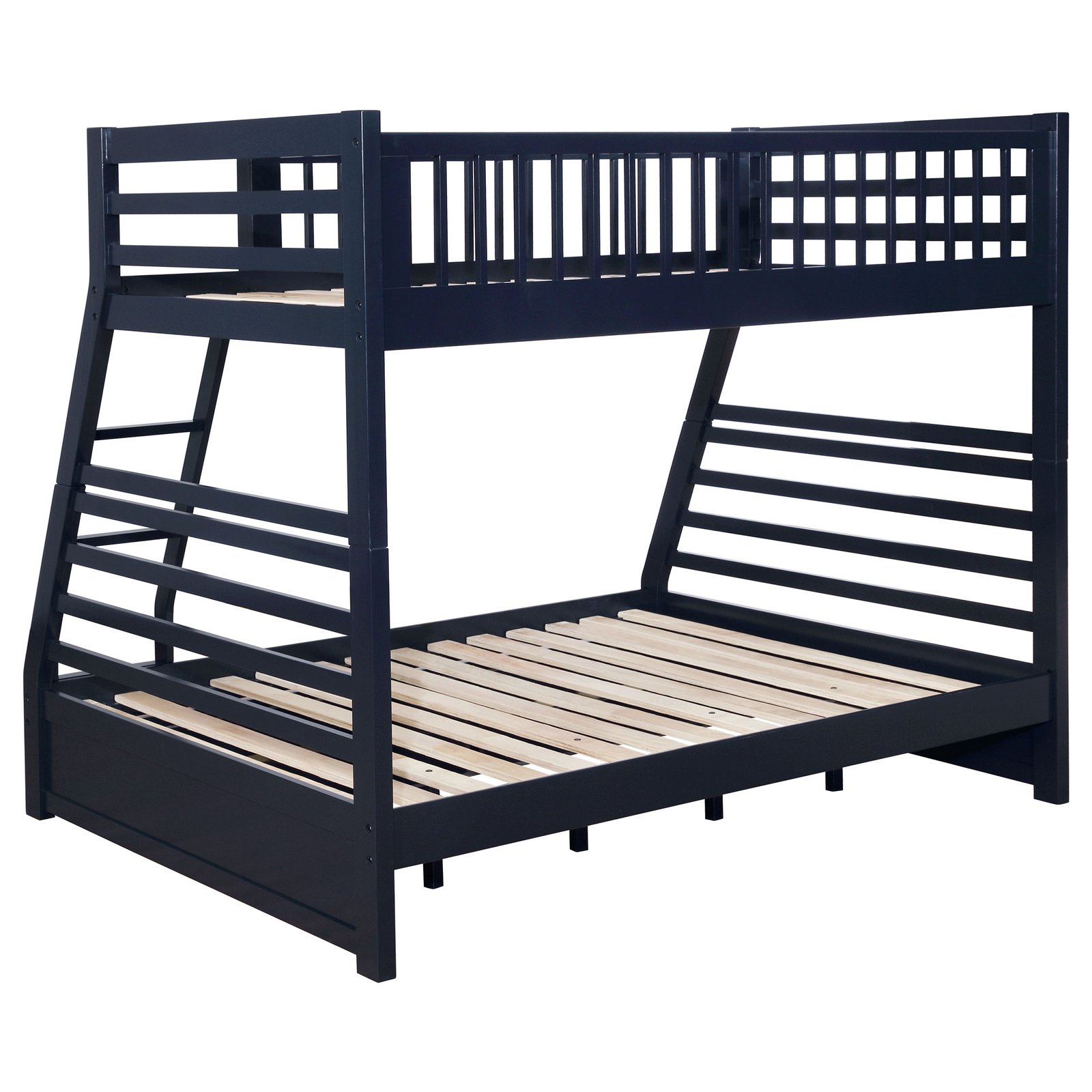 Ashton 2-drawer Wood Twin Over Full Bunk Bed Navy Blue - Image 4