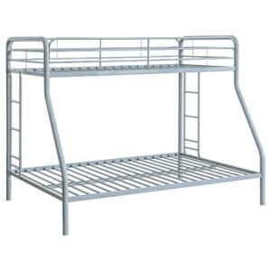 Carson Metal Twin Over Full Bunk Bed Glossy Silver