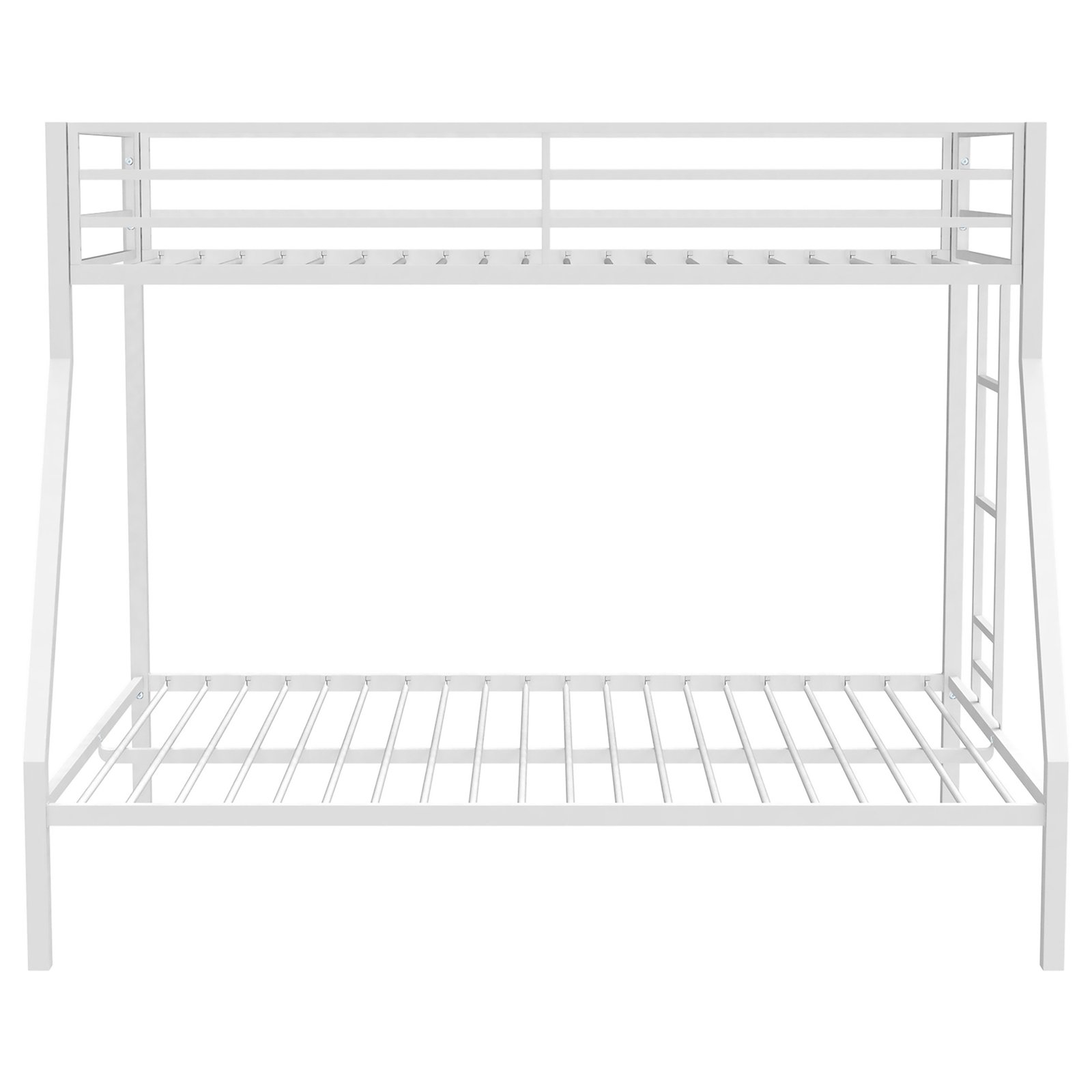 Alevera Metal Twin Over Full Bunk Bed with Ladder White - Image 4