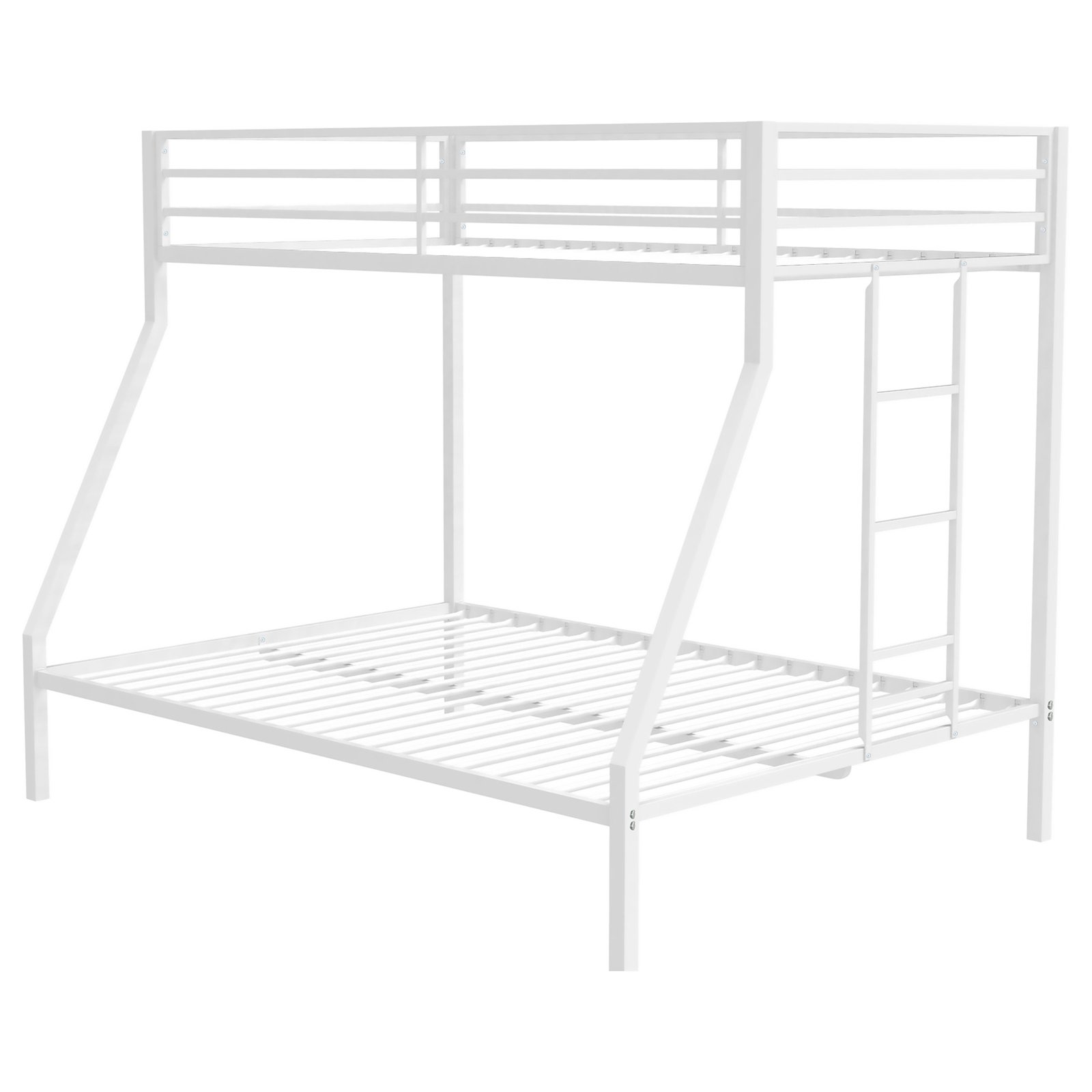 Alevera Metal Twin Over Full Bunk Bed with Ladder White - Image 5