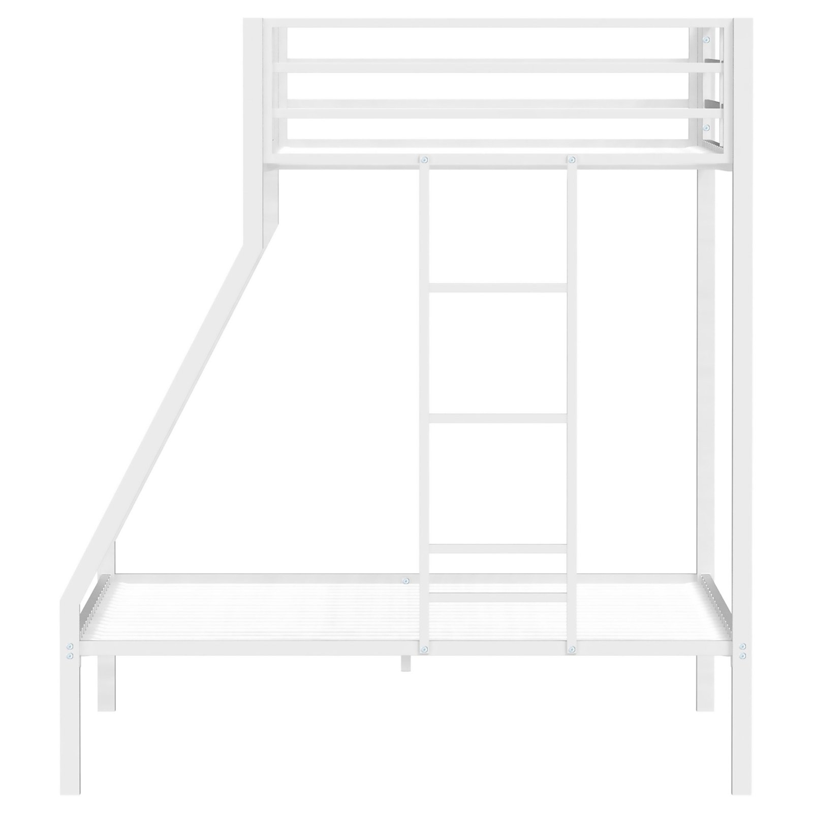 Alevera Metal Twin Over Full Bunk Bed with Ladder White - Image 6