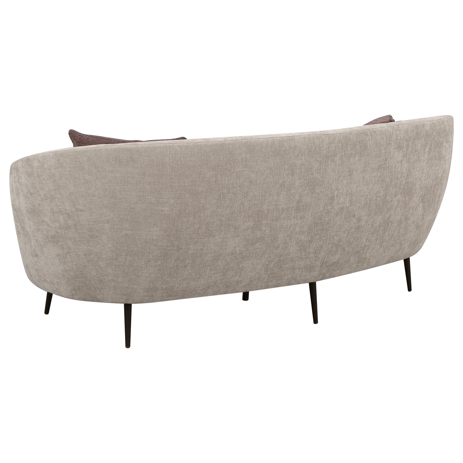 Ellorie Upholstered Channel Back Curved Sofa Beige - Image 6