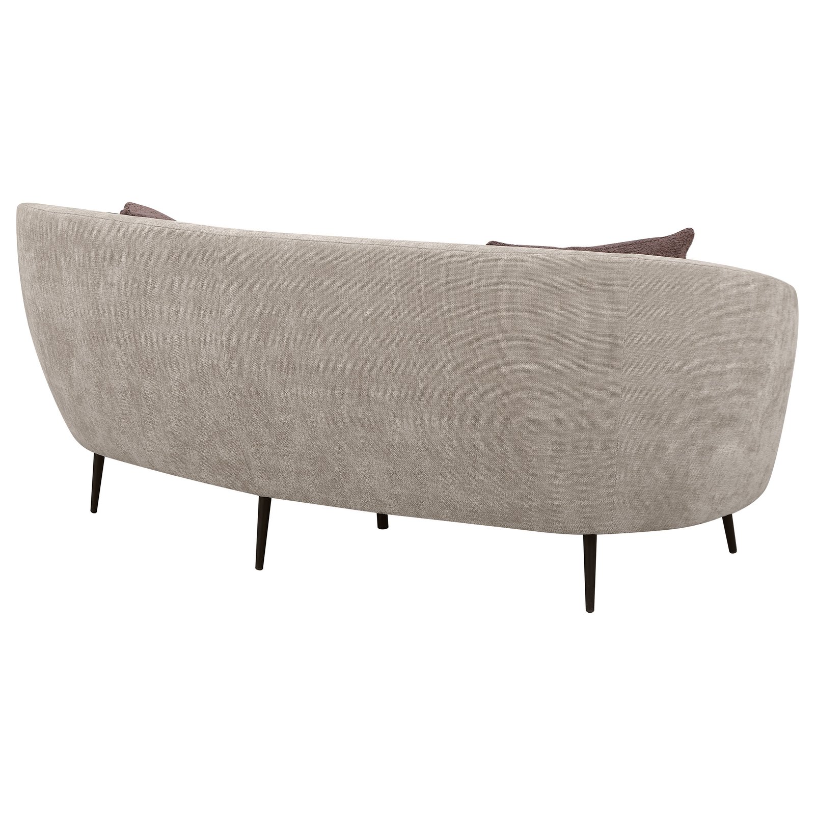 Ellorie Upholstered Channel Back Curved Sofa Beige - Image 7
